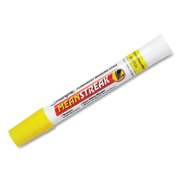 Sharpie Mean Streak Marking Stick, Broad Bullet Tip, Yellow 85005